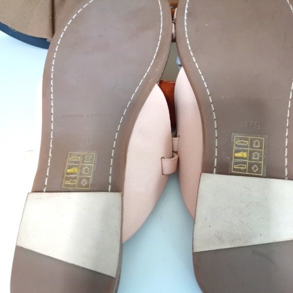 SIGERSON MORRISON tan leather strappy flat sandals SZ 6.5 - Picture 2 of 7